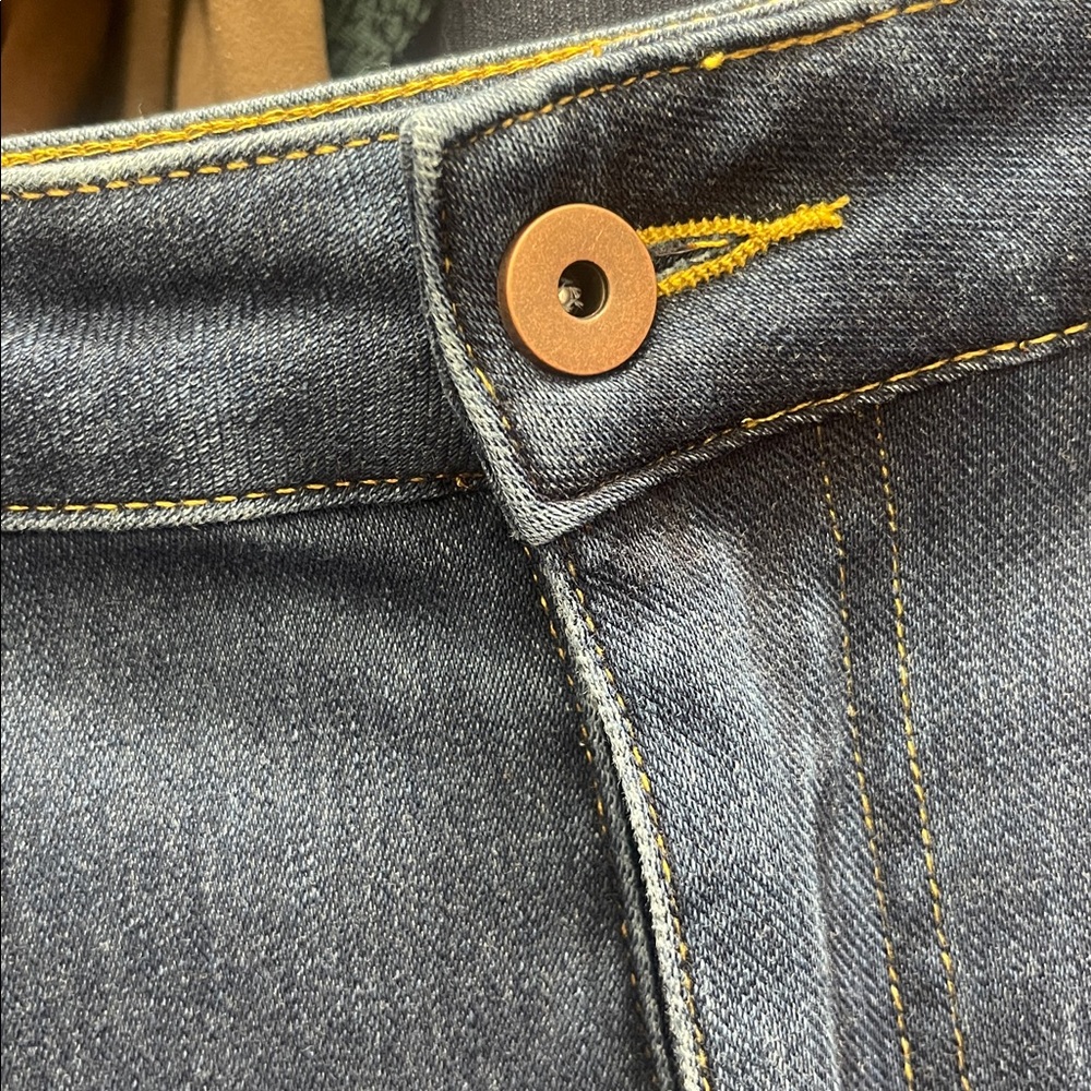 Halara Flex High Waisted Pockets Rolled Hem Wide Leg Washed Casual Jeans - Picture 7 of 9